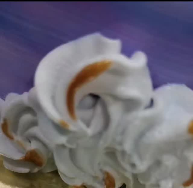 Swirls of fresh cream